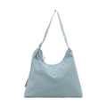 Sac à épaule hobo bleu clair avec bandoulière réglable et fermeture éclair - Sans pendentif / Bleu