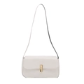 Borsa a tracolla squadrata bianca minimalista con fibbia in metallo dorato di qualità - Bianco