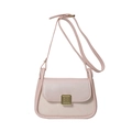 Mini borsa a tracolla rosa con stampa cartoon e fibbia dorata in metallo lucido - Rosa (Solo tracolla lunga)