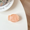 Dettaglio del supporto per telefono a forma di pesce arancione opaco su base bianca - Arancione (Glitter Arancione)