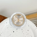 Detail of magnetic phone socket with pink crystal butterfly and Gift For You text - Apricot Butterfly (Silver)