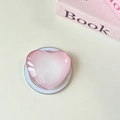 Nahaufnahme der herzförmigen Handyhalterung mit rosa Farbverlauf und glänzender Optik - Magnetisch-Kristallglas Herz-Verlauf Rosa Rand