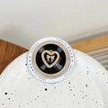 Magnetic flower heart phone grip with pearls and golden bow for Magsafe accessory - Heart Small Butterfly (Black)