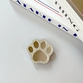 Detail of silver cat paw phone grip featuring sparkling rhinestones and a mirror finish - Cat Claw - Silver