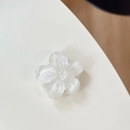 Detail of translucent white glitter flower phone socket with pearl shimmer finish - Sakura Holder - Sparkle White