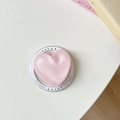 Dettaglio del supporto magnetico rosa a cuore per telefono con base Gift For You - Rosa Luccicante