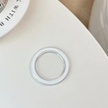 Adaptateur anneau magnétique blanc pour coques MagSafe en acrylique avec design circulaire - Transparent Blanc