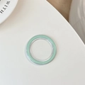 Macro detail of a minimalist mint green Magsafe phone socket base with a clear outer ring - Transparent - Dark Green Edge