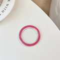 Detail view of transparent MagSafe phone socket base with a vibrant pink magnetic ring - Transparent - Rose Red Edge