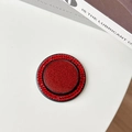 Close-up of red glitter MagSafe phone grip with two rows of sparkling red rhinestones - Gemstone Glitter Magnetic - Red