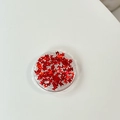 Glitzernde rote Schmetterling Pailletten in einem runden Handy Halter Zubehör - Gradient Schmetterling - Laser Rot