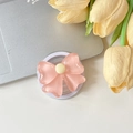 Dettaglio di un supporto per telefono a fiocco rosa traslucido con base magnetica lucida - Magnetico-Fiocco di Cristallo-Rosa