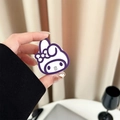 Close-up of My Melody cartoon character foldable phone grip holder with purple accents - Line Beauty Mirror (Style A) / Deep purple