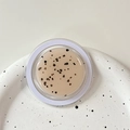 Macro detail of glitter magnetic phone holder featuring a smooth shimmering surface - Magnetic Morandi Ink Splash Milk Tea