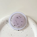 Detail of lavender purple magnetic grip with black flecks and resin jelly texture - Magnetic Morandi Ink Splash Taro Purple