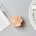 Pink heart cat paw phone socket holder with soft matte texture and pastel finish - Matte Orange