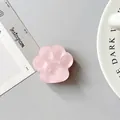 Pink 3D cat paw phone socket with heart relief and semi-transparent matte texture - Matte Pink
