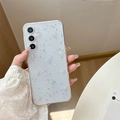 Macro shot of phone case featuring glitter sequins and laser star sequins in hand - Starry Drip Glue - Pearly Colorful Stars / Samsung A27-5G (Thickened)
