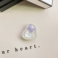 Detail of glitter purple butterfly phone grip with pearl and irregular resin surface - Adhesive Stand - Pearlescent Butterfly - Purple
