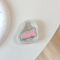 Detail of flower and butterfly phone socket grip with glossy silver foil texture finish - Foil Texture Style 6