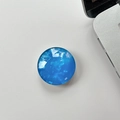 Detalle de soporte circular de vidrio para móvil con diseño de cielo estrellado azul - Soporte Transparente-Cristal de Vidrio Cielo Estrellado-Estilo 2