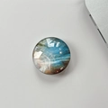 Macro detail of starry sky phone grip with diamond-cut crystal glass surface - Transparent Stand-Crystal Glass Starry Sky-Style 8