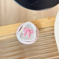 Magnetische Handyhalterung mit rosa Schleife, Text Gift For You und runder Basis - Rosa Magnetisch-Alufolie Schleife
