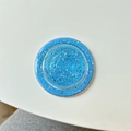 Detail of blue glitter phone grip with circular laser sequins and MagSafe magnetic support - Magnetic - Glitter Epoxy - Royal Blue