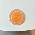 Detail of orange MagSafe phone grip with glitter resin and golden foil flakes - Magnetic - Glitter Epoxy - Orange