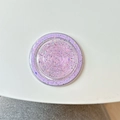Macro shot of purple glitter resin MagSafe phone grip with sparkling round finish - Magnetic - Glitter Epoxy - Light Purple