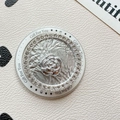 Silver rhinestone floral phone grip with rose relief and Gift For You engraving - Magnetic Stand - Bowknot / Silver