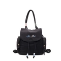 Leichter Schulrucksack mit Ai Mei Stickerei und farbenfrohen Details für Damen - Schwarz