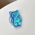 Dettaglio dell'impugnatura per telefono a forma di orso blu glitterato - Blu Zaffiro