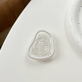 Dettaglio del supporto per telefono a serpente argento con cornice minimalista - Perle d'Argento Serpente Singolo - Oro