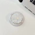 Soporte de móvil con forma de concha y lentejuelas de colores en tarjeta de regalo - Estilo de Fragmento de Concha Magnética Brillante / Blanco