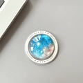 Close-up of a magnetic star nebula phone grip featuring a circular glitter galaxy design - Magnetic Starry Sky Pattern 4