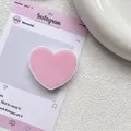 Support de téléphone en forme de cœur rose avec finition résine brillante et chic - Rose