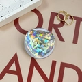 Macro shot of heart-shaped magnetic phone grip with holographic laser diamond finish - Holographic Laser Heart