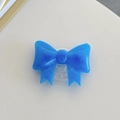 Detailed close-up of blue glitter bow phone grip with collapsible socket structure - Large Bowknot Stand - Pearlized - Royal Blue