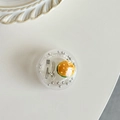 Detailed top view of a transparent phone grip featuring a 3D burger model and mini cutlery - Transparent Griptok-Round Burger