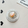 Clear round phone grip featuring miniature bread and silver cutlery inside a gift design - Magnetic Gift Style-Bread