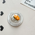 Clear round phone grip featuring a miniature burger and silver cutlery inside - Magnetic Gift Style-Hot Dog