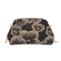 Elegante borsa a tracolla nera con jacquard floreale e catena dorata da donna - Nero
