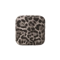 Portable square leopard print makeup storage bag for lipstick and small accessories - Leopard Black