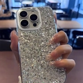 Custodia sottile argento glitter per iPhone Pro Max con design scintillante di lusso - Argento / iPhone 7/8/SE 2020