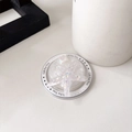Macro view of starfish phone grip with opal-style glitter and Gift For You text - Magnetic Round Pearlescent Starfish / White