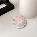 Macro detail of pink starfish phone grip with glitter resin and pearl embellishment - Magnetic Round Pearlescent Starfish / Pink