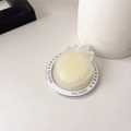 Detail of strawberry-shaped phone socket grip with translucent matte yellow finish - Sandwich Strawberry Magnetic Holder / Yellow