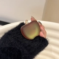 Close-up of frosted gradient apple phone grip holder showing colorful matte texture - Dazzling Brown