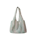 Sac fourre-tout en organza à broderie florale vert pastel avec finition élégante - Sans Pendentif / Vert